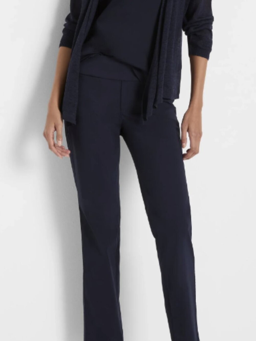 NIC+ZOE Wonderstretch Pocket Straight Leg Pant (DARK INDIGO) FLATTERING Sz 12